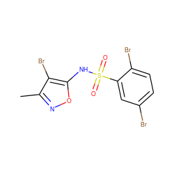 Cc1noc(NS(=O)(=O)c2cc(Br)ccc2Br)c1Br ZINC000026472523