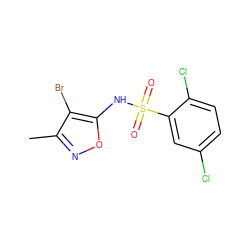 Cc1noc(NS(=O)(=O)c2cc(Cl)ccc2Cl)c1Br ZINC000026466548