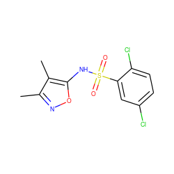 Cc1noc(NS(=O)(=O)c2cc(Cl)ccc2Cl)c1C ZINC000026486736