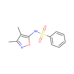 Cc1noc(NS(=O)(=O)c2ccccc2)c1C ZINC000006352348