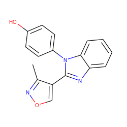 Cc1nocc1-c1nc2ccccc2n1-c1ccc(O)cc1 ZINC000028564816