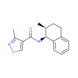 Cc1nocc1C(=O)N[C@@H]1c2ccccc2CC[C@@H]1C ZINC000034456969