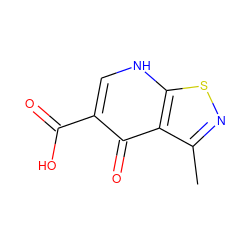 Cc1nsc2[nH]cc(C(=O)O)c(=O)c12 ZINC000039253163