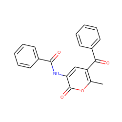 Cc1oc(=O)c(NC(=O)c2ccccc2)cc1C(=O)c1ccccc1 ZINC000000104115