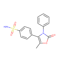 Cc1oc(=O)n(-c2ccccc2)c1-c1ccc(S(N)(=O)=O)cc1 ZINC000013803968