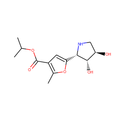 Cc1oc([C@@H]2NC[C@@H](O)[C@@H]2O)cc1C(=O)OC(C)C ZINC000026575740