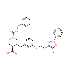 Cc1oc(-c2ccccc2)nc1CCOc1cccc(CC2=CN(C(=O)OCc3ccccc3)CC[C@@H]2C(=O)O)c1 ZINC000029045078