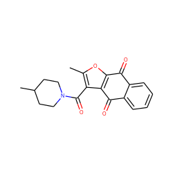 Cc1oc2c(c1C(=O)N1CCC(C)CC1)C(=O)c1ccccc1C2=O ZINC000001236036