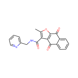 Cc1oc2c(c1C(=O)NCc1ccccn1)C(=O)c1ccccc1C2=O ZINC000016739829