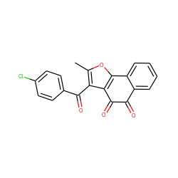 Cc1oc2c(c1C(=O)c1ccc(Cl)cc1)C(=O)C(=O)c1ccccc1-2 ZINC000004785574