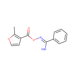 Cc1occc1C(=O)O/N=C(\N)c1ccccc1 ZINC000018172965