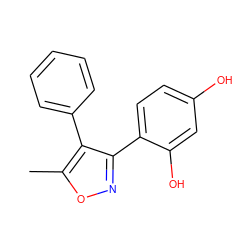 Cc1onc(-c2ccc(O)cc2O)c1-c1ccccc1 ZINC000073196871