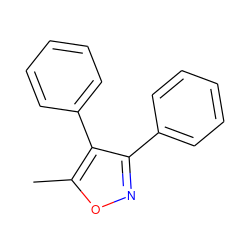 Cc1onc(-c2ccccc2)c1-c1ccccc1 ZINC000012352313