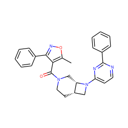 Cc1onc(-c2ccccc2)c1C(=O)N1CC[C@H]2CN(c3ccnc(-c4ccccc4)n3)[C@H]2C1 ZINC000116826068