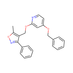 Cc1onc(-c2ccccc2)c1COc1cc(OCc2ccccc2)ccn1 ZINC000141251285