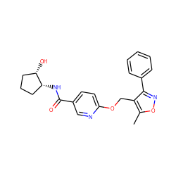 Cc1onc(-c2ccccc2)c1COc1ccc(C(=O)N[C@@H]2CCC[C@@H]2O)cn1 ZINC000141315646