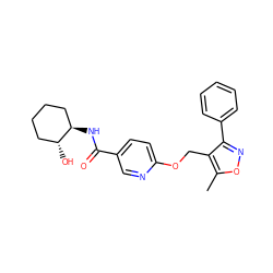 Cc1onc(-c2ccccc2)c1COc1ccc(C(=O)N[C@@H]2CCCC[C@H]2O)cn1 ZINC000140696118