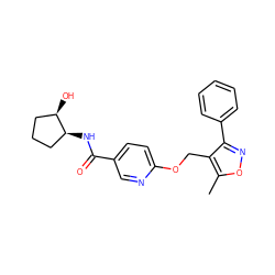 Cc1onc(-c2ccccc2)c1COc1ccc(C(=O)N[C@H]2CCC[C@H]2O)cn1 ZINC000141316007