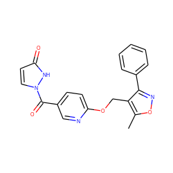 Cc1onc(-c2ccccc2)c1COc1ccc(C(=O)n2ccc(=O)[nH]2)cn1 ZINC000141765517