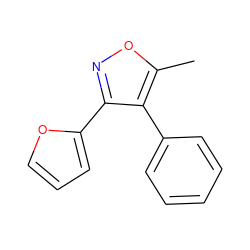 Cc1onc(-c2ccco2)c1-c1ccccc1 ZINC000096909038