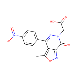 Cc1onc2c(=O)n(CC(=O)O)nc(-c3ccc([N+](=O)[O-])cc3)c12 ZINC000013797624