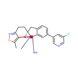 Cc1onc2c1C[C@]1(CC2)Cc2ccc(-c3cncc(Cl)c3)cc2[C@]12N=C(N)N(C)C2=O ZINC000201232463