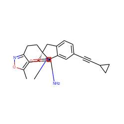 Cc1onc2c1C[C@]1(CC2)Cc2ccc(C#CC3CC3)cc2[C@]12N=C(N)N(C)C2=O ZINC000201263092