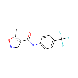 Cc1oncc1C(=O)Nc1ccc(C(F)(F)F)cc1 ZINC000000004840