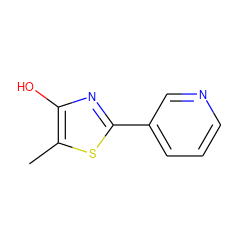 Cc1sc(-c2cccnc2)nc1O ZINC000000168299