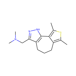 Cc1sc(C)c2c1CCCc1c(CN(C)C)n[nH]c1-2 ZINC000013537838