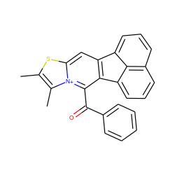 Cc1sc2cc3c(c(C(=O)c4ccccc4)[n+]2c1C)-c1cccc2cccc-3c12 ZINC000004671213