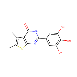 Cc1sc2nc(-c3cc(O)c(O)c(O)c3)[nH]c(=O)c2c1C ZINC000096907916