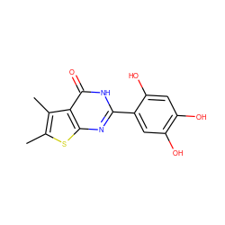 Cc1sc2nc(-c3cc(O)c(O)cc3O)[nH]c(=O)c2c1C ZINC000096907917