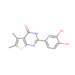 Cc1sc2nc(-c3ccc(O)c(O)c3)[nH]c(=O)c2c1C ZINC000096906966