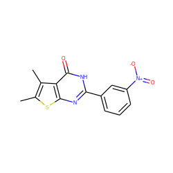 Cc1sc2nc(-c3cccc([N+](=O)[O-])c3)[nH]c(=O)c2c1C ZINC000066605829