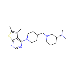 Cc1sc2ncnc(N3CCC(CN4CCC[C@@H](N(C)C)C4)CC3)c2c1C ZINC000146493373