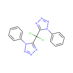 ClC(Cl)(c1nnnn1-c1ccccc1)c1nnnn1-c1ccccc1 ZINC000004320511