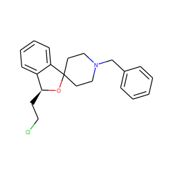 ClCC[C@@H]1OC2(CCN(Cc3ccccc3)CC2)c2ccccc21 ZINC000066258246