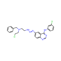 ClCCN(CCN/N=N/c1ccc2ncnc(Nc3cccc(Cl)c3)c2c1)Cc1ccccc1 ZINC000028646525