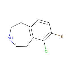 Clc1c(Br)ccc2c1CCNCC2 ZINC000001491494