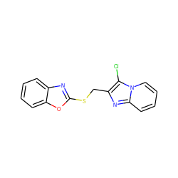 Clc1c(CSc2nc3ccccc3o2)nc2ccccn12 ZINC000000499708