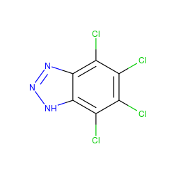 Clc1c(Cl)c(Cl)c2[nH]nnc2c1Cl ZINC000013146936