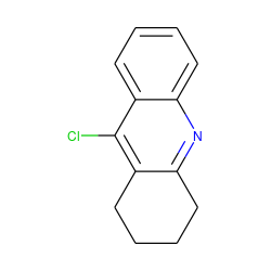 Clc1c2c(nc3ccccc13)CCCC2 ZINC000004289570