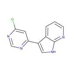 Clc1cc(-c2c[nH]c3ncccc23)ncn1 ZINC000063539740