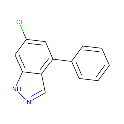 Clc1cc(-c2ccccc2)c2cn[nH]c2c1 ZINC000653854516