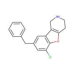 Clc1cc(Cc2ccccc2)cc2c3c(oc12)CCNC3 ZINC000147584407