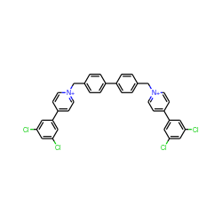 Clc1cc(Cl)cc(-c2cc[n+](Cc3ccc(-c4ccc(C[n+]5ccc(-c6cc(Cl)cc(Cl)c6)cc5)cc4)cc3)cc2)c1 ZINC000028383792