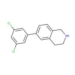 Clc1cc(Cl)cc(-c2ccc3c(c2)CCNC3)c1 ZINC000071341527