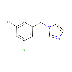 Clc1cc(Cl)cc(Cn2ccnc2)c1 ZINC000036322901