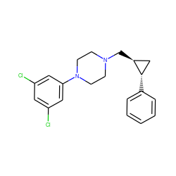 Clc1cc(Cl)cc(N2CCN(C[C@H]3C[C@@H]3c3ccccc3)CC2)c1 ZINC000013814435